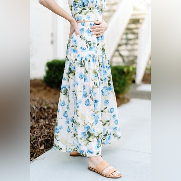 Abercrombie & Fitch Floral Cotton Poplin Midi Skirt Size Medium - Picture 2 of 6